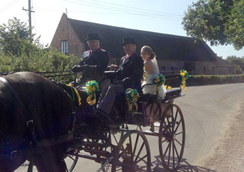 Norfolk weddings Horse drawn carriage 